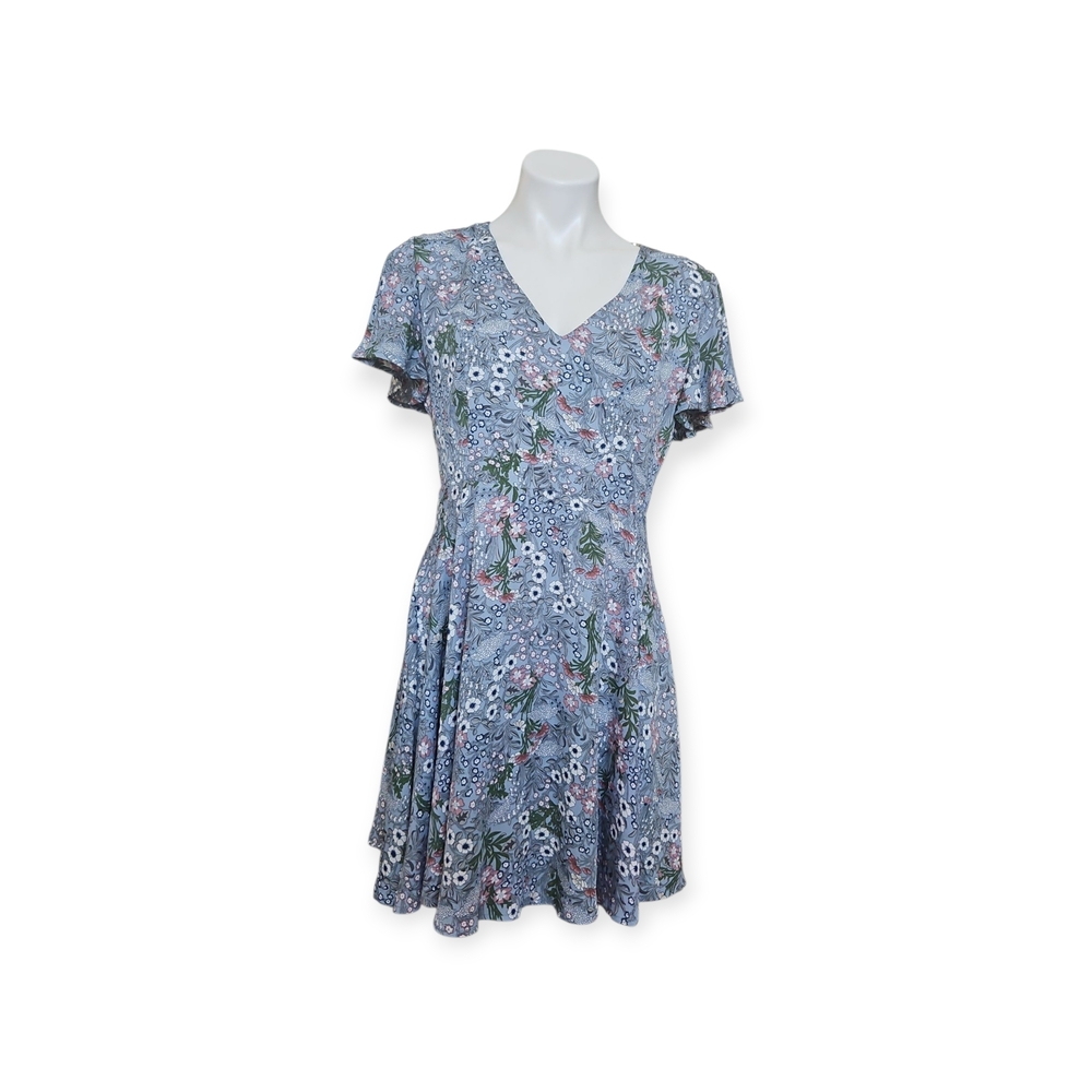 Altar'd State Floral Blue Dress